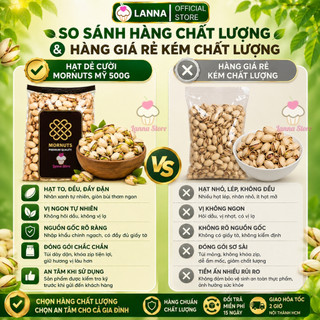 【CHUẨN CHẤT LƯỢNG】Hạt Dẻ Cười Mỹ Mornuts Chuẩn Nhập 100% Hàng Ngon Loại 1 KHÔNG TẨY (500g)