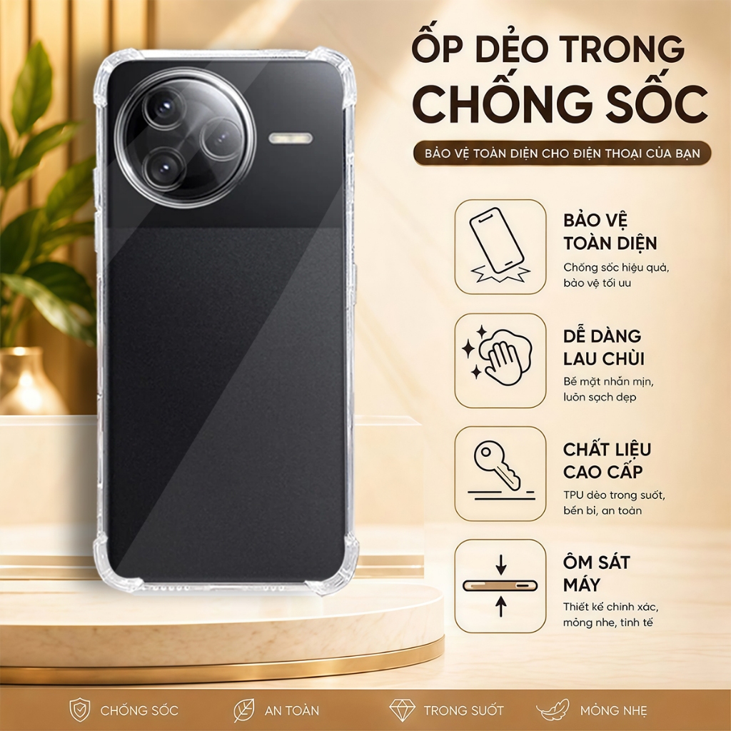 Ốp lưng Xiaomi Redmi K80 5G , K80 Pro 5G , K80 Ultra chống sốc trong suốt silicon dày xịn-HD STORE
