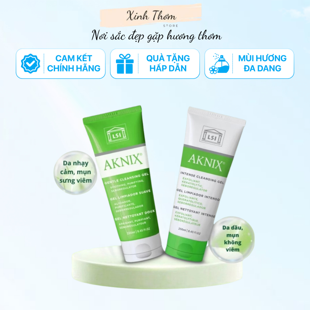 Aknix Gel Rửa Mặt Cho Da Mụn/Mụn Viêm – Intense/GCLEAN CLEANSING GEL - INTENSE PURIFYINC CARE - INTE