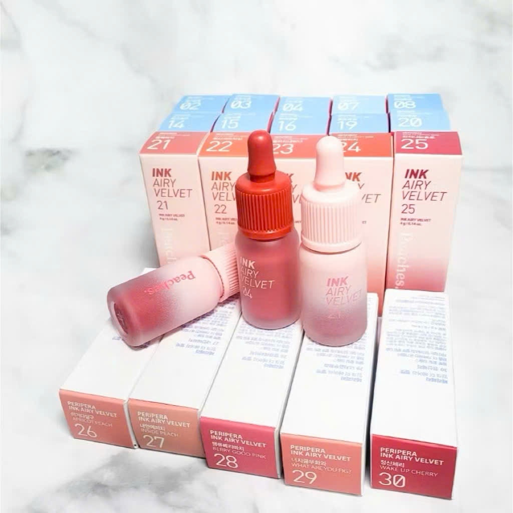 Son kem PERIPERA Ink Airy Velvet Tint màu ink airy 29, ink airy 30, ink airy 32