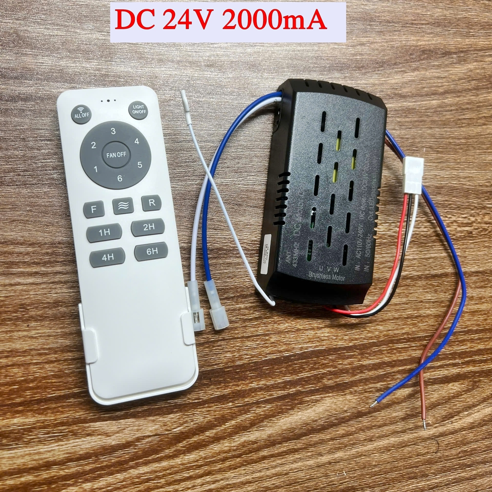 Bộ Nguồn Khiển Quạt trần DC 24V 2000mA sử dụng cho các quạt động cơ DC 24V