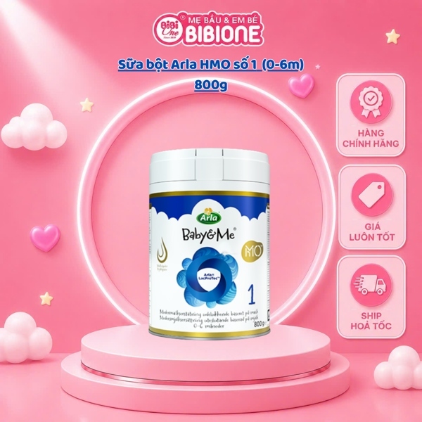 Sữa Arla HMO 800gr ,Sữa Arla Organic A2 600gr Baby&me đủ số 1, 2, 3 - Bibione Bình Dương