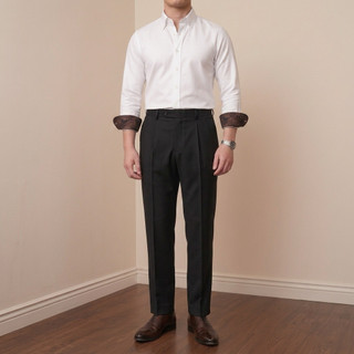 Quần Âu Nam HAPPYORSAD Đai Chun Ẩn Che Khuyêt Điểm Điều Chỉnh Eo Cạp Cao Ống Đứng ( Smart Pants HOS SS2 - Menswear )