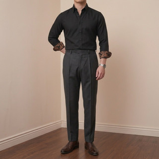 Quần Âu Nam HAPPYORSAD Đai Chun Ẩn Che Khuyêt Điểm Điều Chỉnh Eo Cạp Cao Ống Đứng ( Smart Pants HOS SS2 - Menswear )