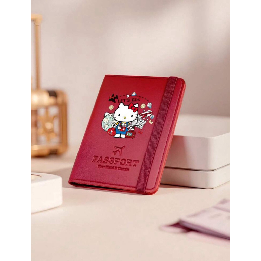 [HÀNG ORDER] Cover passport - Bao đựng hộ chiếu Hello Kitty nhiều ngăn