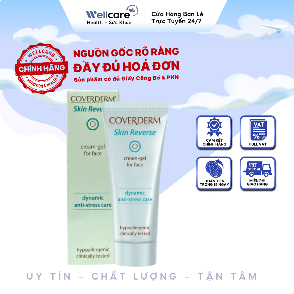 [✨CHÍNH HÃNG] COVERDERM Skin Reverse 40ml Kem Dưỡng Hỗ Trợ Giảm Mụn