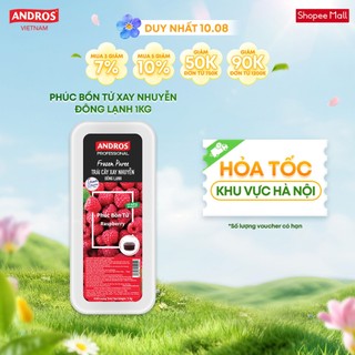 [CHỈ GIAO HÀ NỘI] Phúc Bồn Tử Xay Nhuyễn Đông Lạnh - Không chất bảo quản - ANDROS Frozen Puree - 1 KG