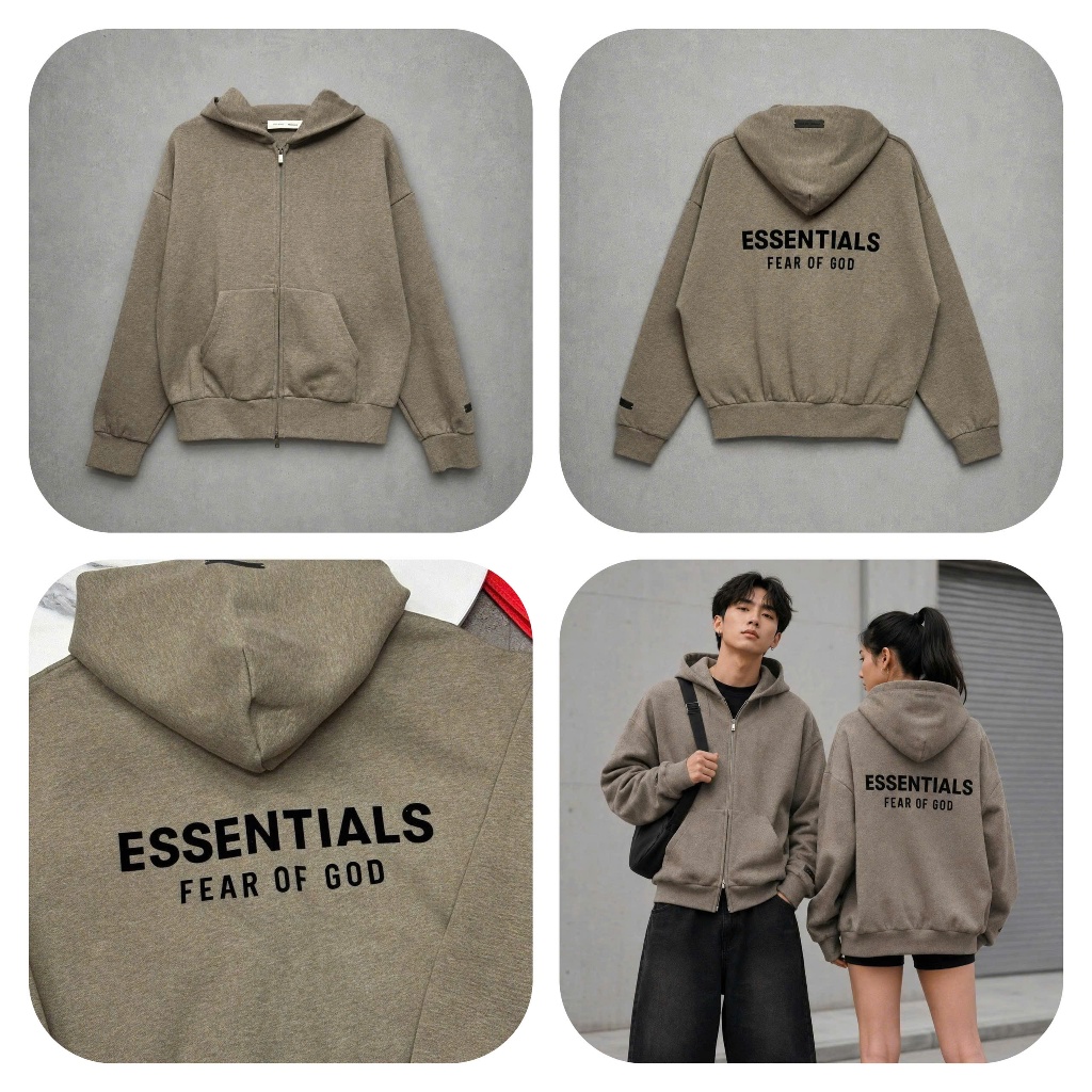 Áo Hoodie Essentials Fit Fleece Zip Up Homestead 2025 - 192AS254781F | BEATMLB