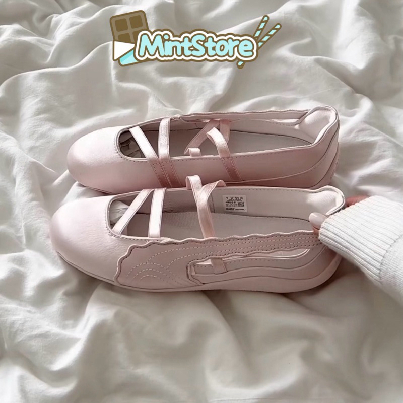 𝗠𝗶𝗻𝘁𝗦𝘁𝗼𝗿𝗲🦋 Giày sneaker Ballet Venus Hồng Bóng