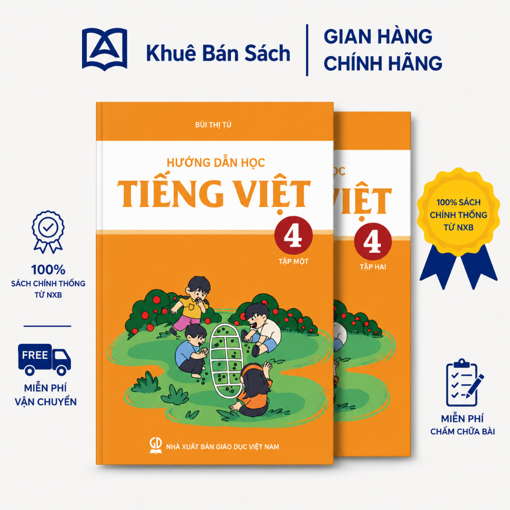 Sách - Bộ Hướng dẫn học Tiếng Việt Lớp 4 trường Archimedes ( Sách Gốc- Phiên bản mới)