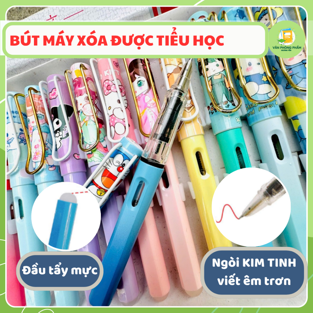 Bút Máy Xóa Được Luyện Viết Cho Bé Lớp 1 2 3 4 5 Ngòi Êm Trơn - Bút Mực Học Sinh Tiểu Học