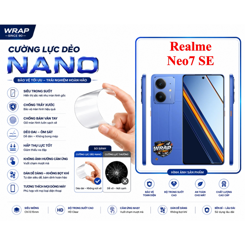 Cường lực dẻo bảo vệ màn hình Realme Neo7 SE (Realme Neo 7 SE)