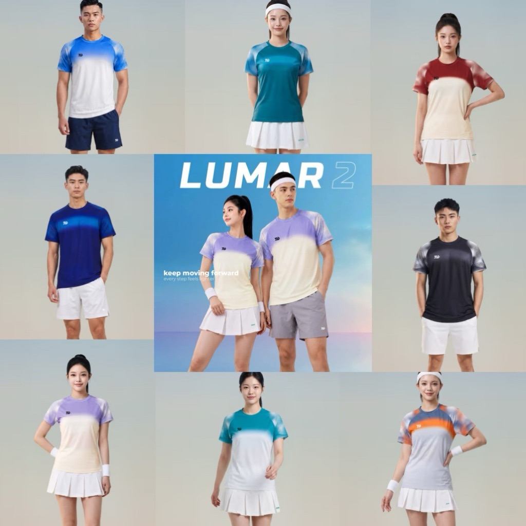 Áo cầu lông , pickleball, tennic BULBALL LUMAR nam nữ hoạ tiết nổi bật chất vải cao cấp thoáng mát