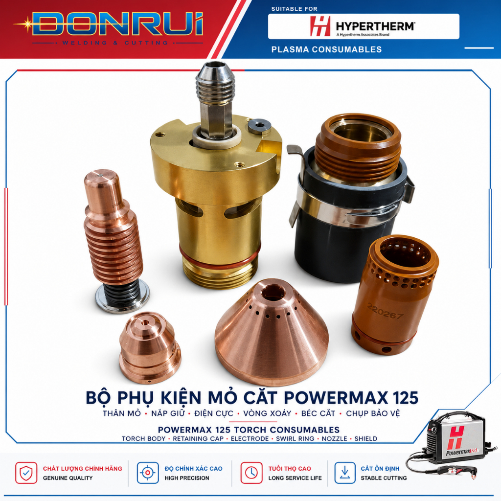 Phụ Kiện Máy Cắt Plasma Powermax125 220975 220971 220976 220977 220997 hypertherm Duramax Hyamp 125A