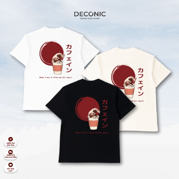 Áo Thun Oversize CAFFEIN DECONIC |100% Cotton Thoáng mát, UNISEX 280gsm