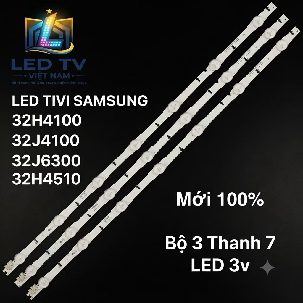 LED TIVI SAMSUNG 32H4100/32j4100/32j6300/32H4510-3 thanh 7 led 3v LED Mới 100%