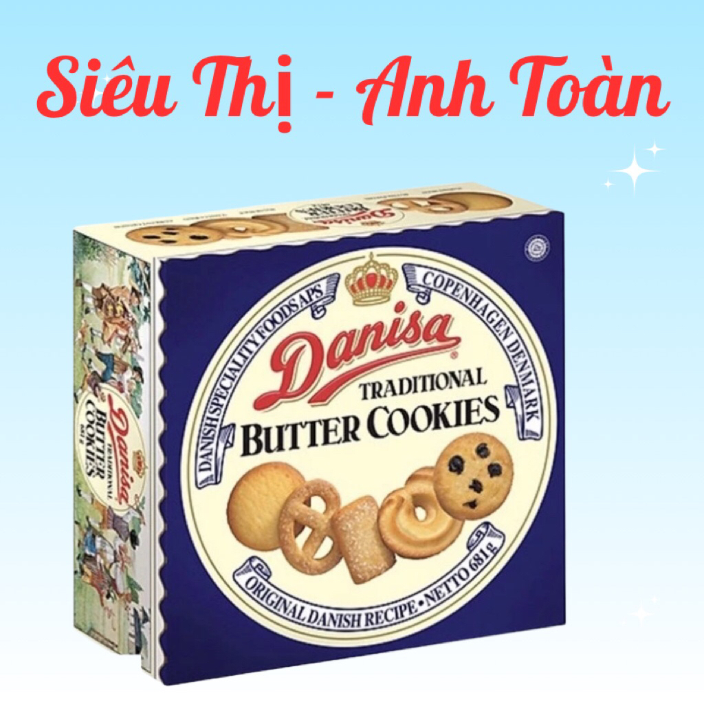 Bánh Quy Bơ Danisa 681g Hộp Thiếc Chính Hãng Date Mới