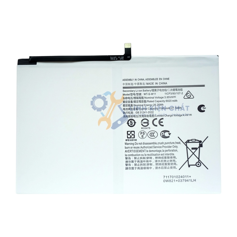 Pin thay thế cho Samsung WT-S-W11 / Galaxy Tab A9+ 5G / X216B / Galaxy Tab A9 Plus / X210 / X215