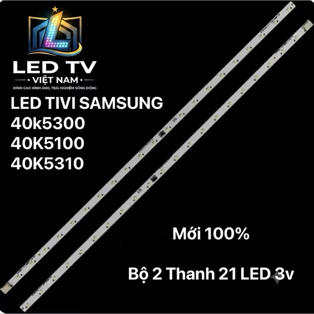 LED TIVI SAMSUNG 43k5300/ 43K5310 /43k5100 MỚI 100% BỘ 2 THANH TRÁI PHẢI MỖI THANH 25 BÓNG 3V, DÀI 4