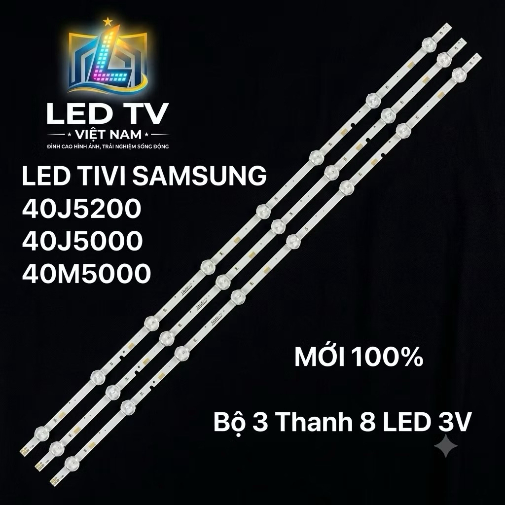 LED TIVI SAMSUNG 40j5200/40j5000 /40M5000 LED MỚI 100% 3 Thanh 8 led 3V