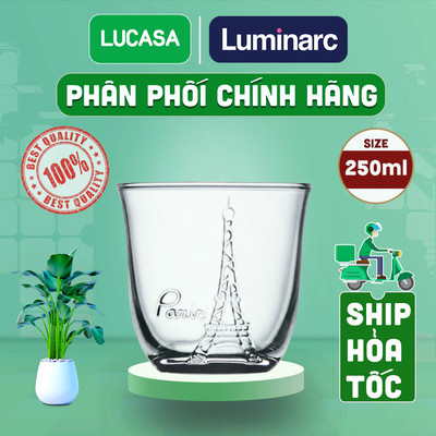 Bộ 6 Ly Thủy Tinh Luminarc Givemy Paris 250ml - Loại Thấp BOL2914 | Phân Phối Chính Hãng