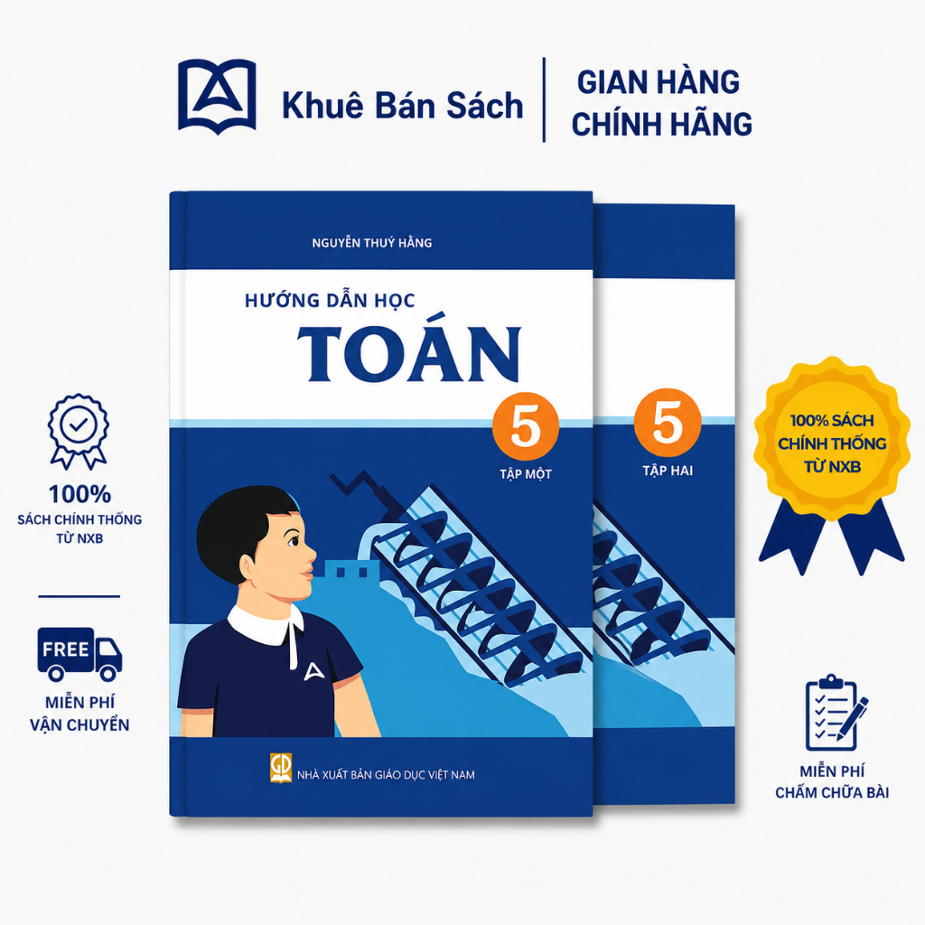 Sách - Bộ sách Hướng dẫn học Toán Lớp 5 chuẩn trường Archimedes (bản mới nhất)