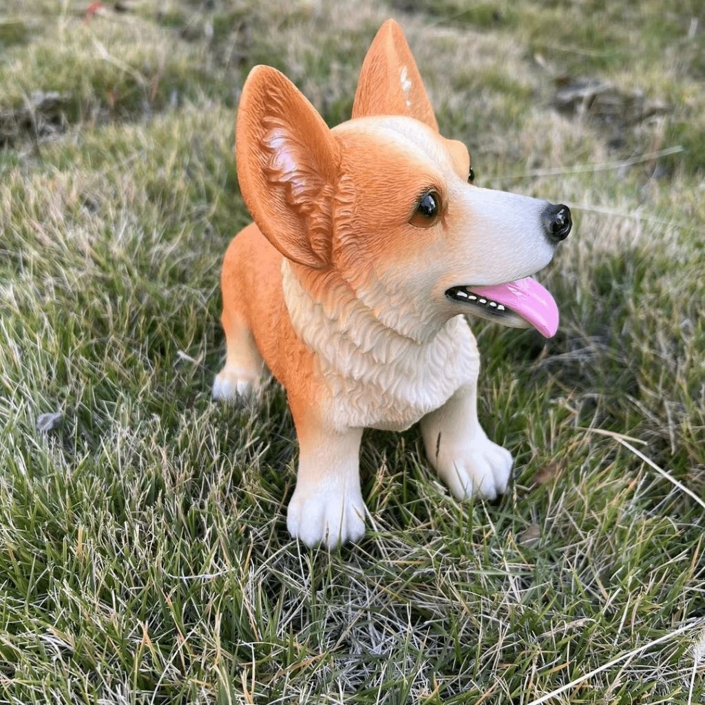 Tượng chó corgi trang trí sân vườn ,tiểu cảnh