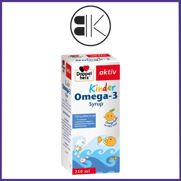 [CHÍNH HÃNG] Siro Doppelherz Aktiv Kinder Omega-3 Syrup Đức (Chai 250ml)