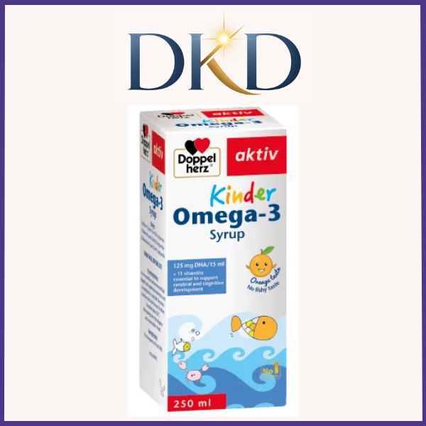 [CHÍNH HÃNG] Siro Doppelherz Aktiv Kinder Omega-3 Syrup Đức (Chai 250ml)