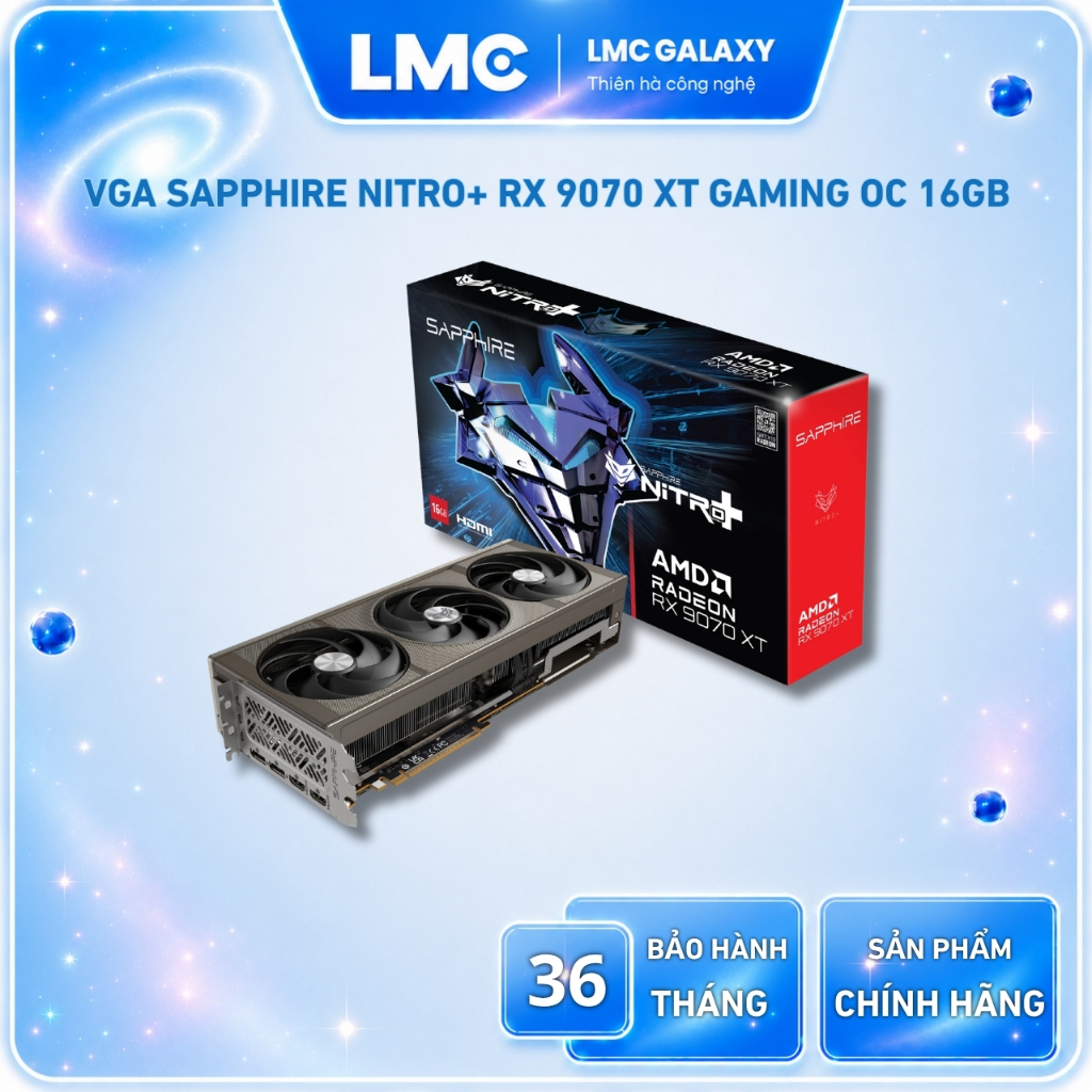 VGA Sapphire NITRO+ Radeon RX 9070 XT Gaming OC 16GB