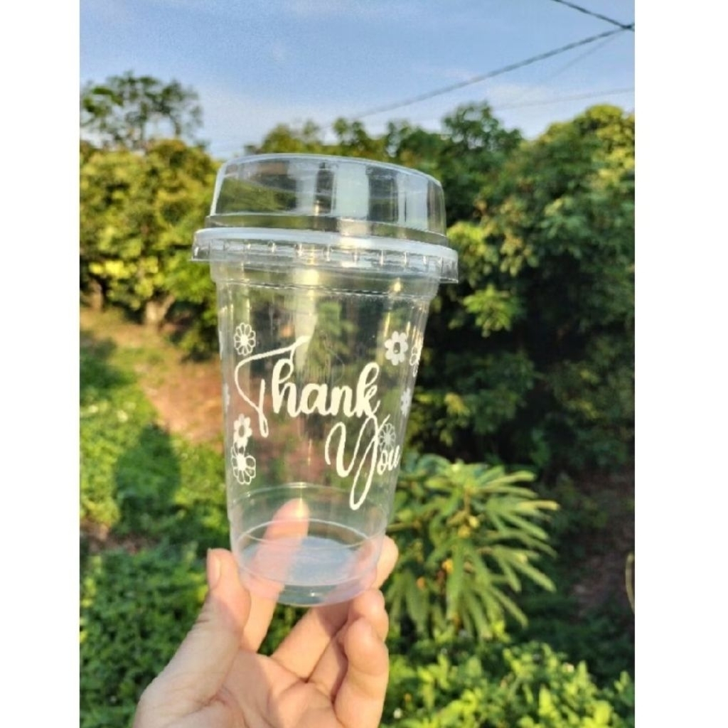 500-1000 ly nhựa đáy bằng logo in sẵn và logo theo yêu cầu.
