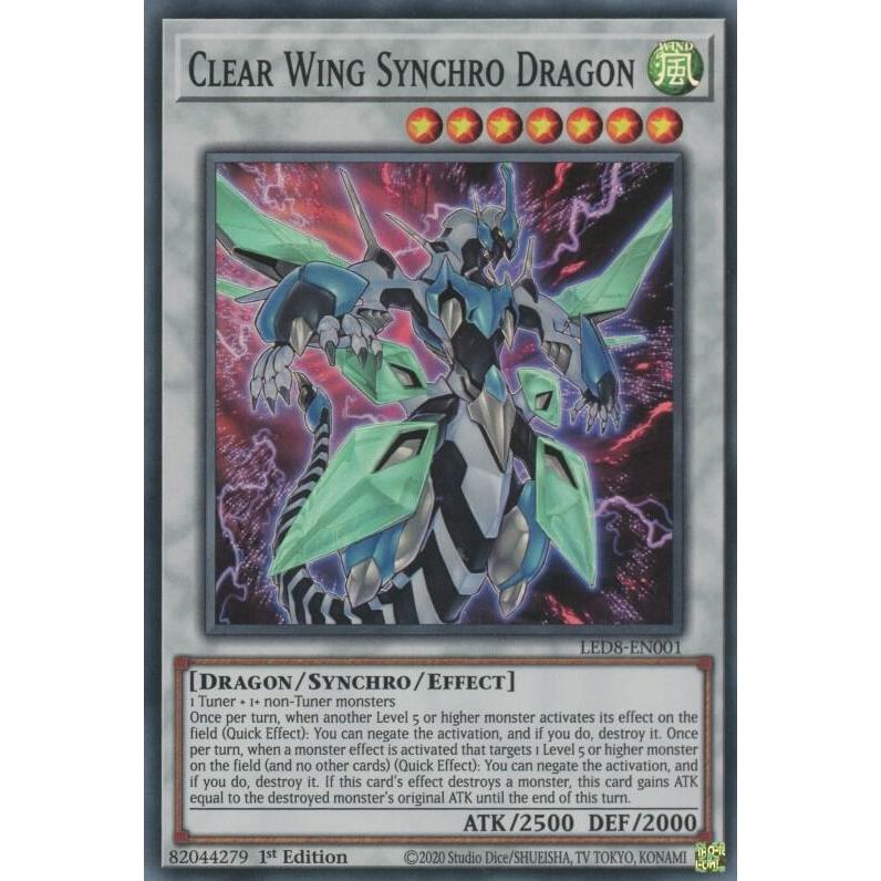 Thẻ Bài Yugioh LED8-EN001 - Clear Wing Synchro Dragon - Synchro Monster - Super Rare
