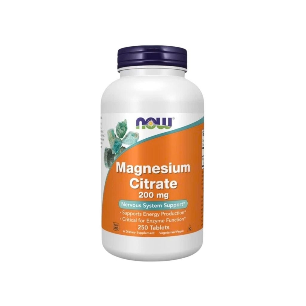 (250 viên) TPBVSK Magnesium Citrate Now hàm lượng 200mg hỗ trợ xương khớp và giấc ngủ