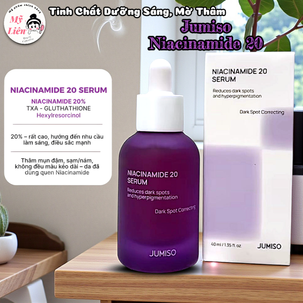 Serum JUMISO NIACINAMIDE 20% - Dưỡng sáng , mờ thâm