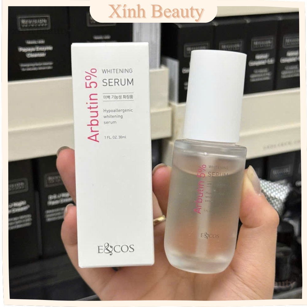 Serum làm mờ nám & sáng da E&COS Arbutin 5% Whitening Serum 30ml