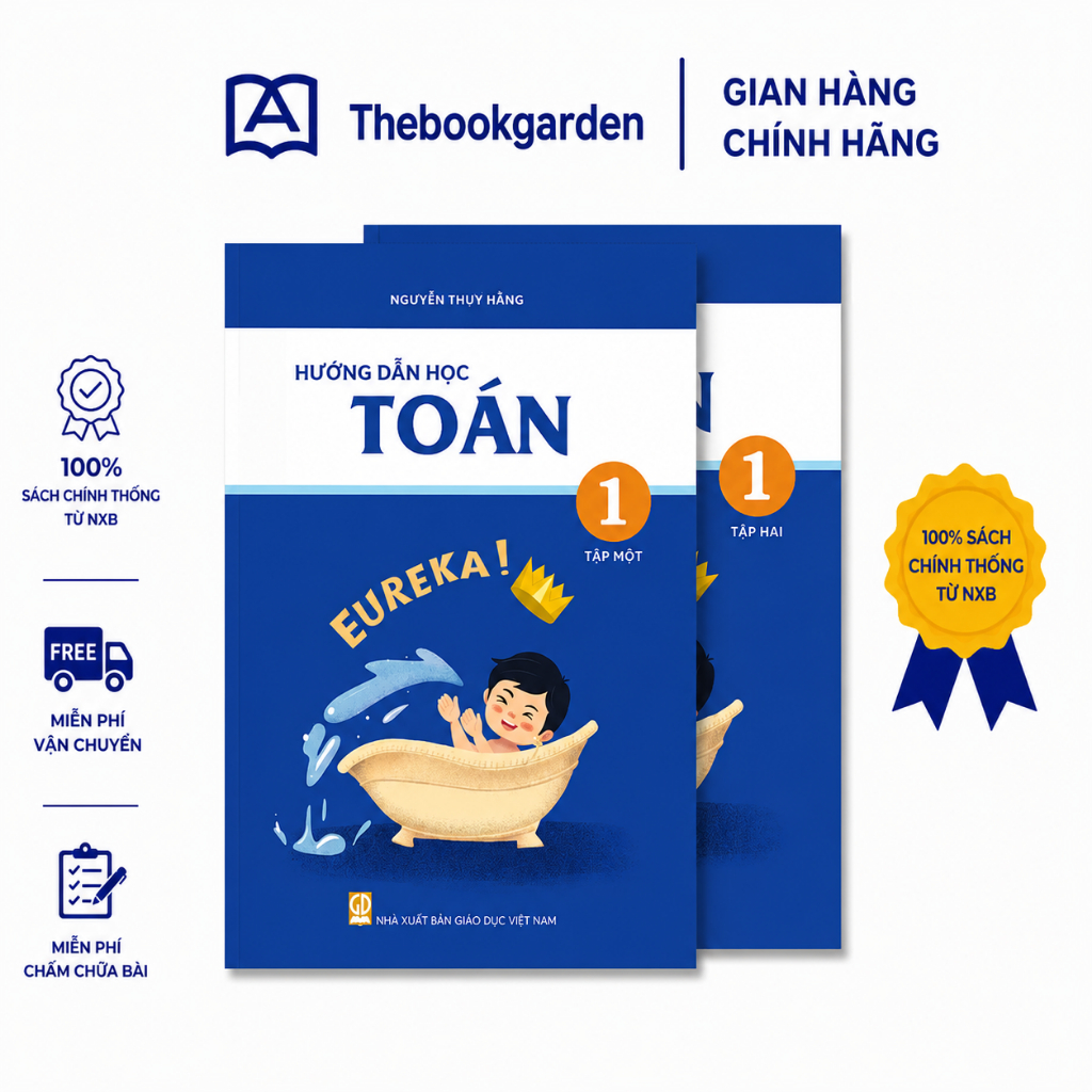 Sách - Bộ Hướng dẫn học Toán Lớp 1 Chuẩn Trường Archimedes ( bản mới nhất)