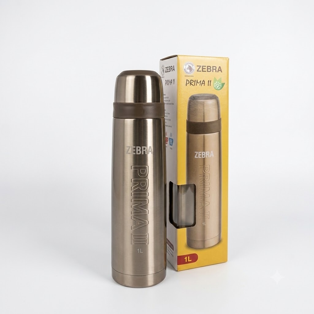 Bình giữ nhiệt Inox Zebra 1L Prima - 112959 || Prima Zebra stainless steel vacuum flask 1L - SUS304