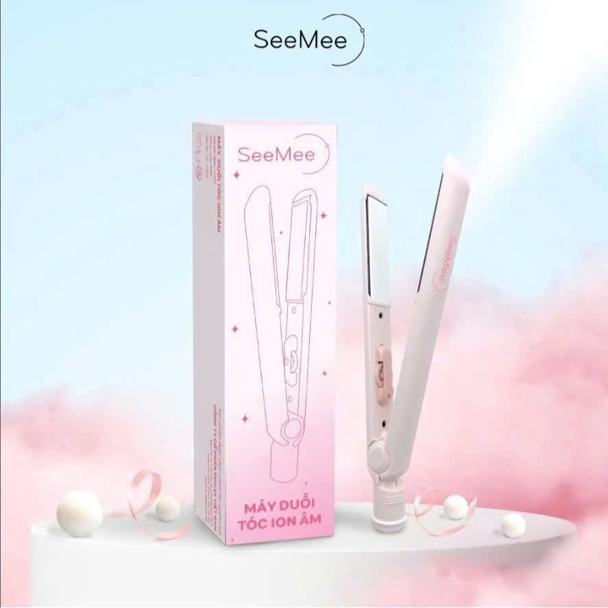 [VHL x SeeMee] Máy duỗi tóc SeeMee chất liệu gốm sứ làm nóng nhanh bảo hành 12 tháng - Tặng Lược và 