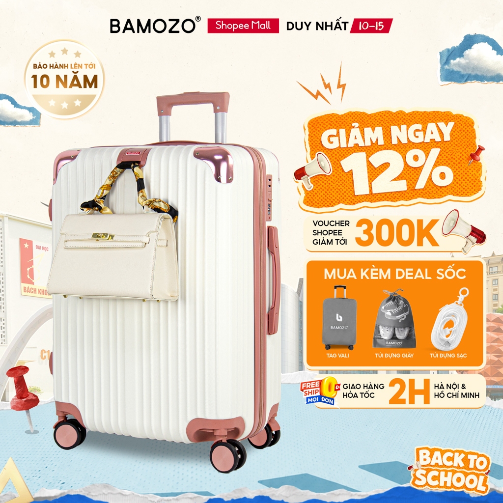 Vali Kéo Du Lịch Bamozo 8809 Size 20/24/28 Chống Va Đập Chống Trầy Xước_8809