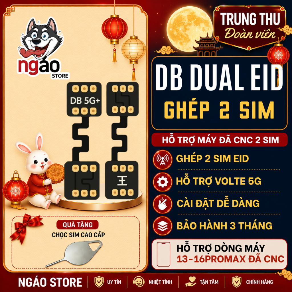 [Không kén IOS 26 - Hỗ trợ VoLTE] Sim Ghép Bison SED / DB Dual (1 SIM & 2 SIM) - Dành cho máy độ 2 S