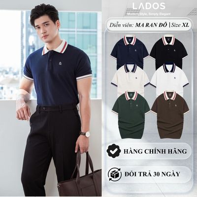 Áo thun polo ngắn tay thun cá sấu nam LADOS-9190 cổ phối bo chun form basic sang trọng thanh lịch