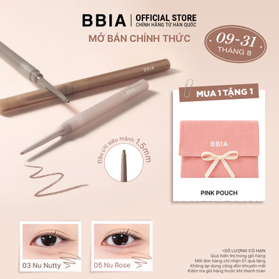 [NEW] Kẻ mắt gel nude shading đầu chì 1.5mm  siêu mảnh BBIA Nudy Slim Eyeliner 0.08g