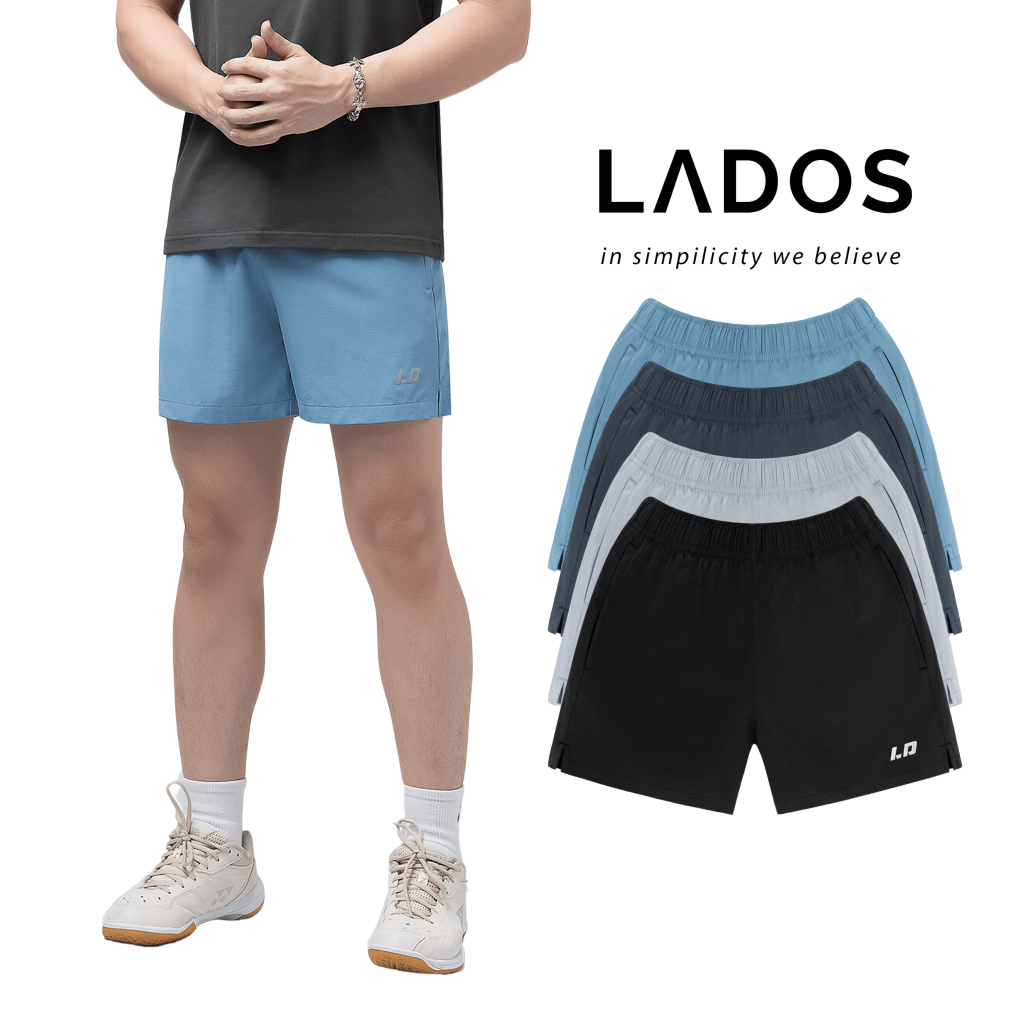 Quần short đùi thể thao nam cao cấp LADOS-4135 vải dù co giãn nhẹ, trẻ trung năng động phong cách Hàn Quốc