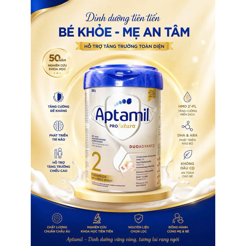 Sữa Aptamil Bạc Đức 2 Hàng bay