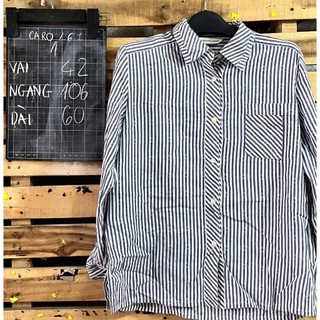[2Hand] Áo Kiểu Nữ Minimalist Dáng Suông Tối Giản - Style công sở,thanh lịch (Caro 1)