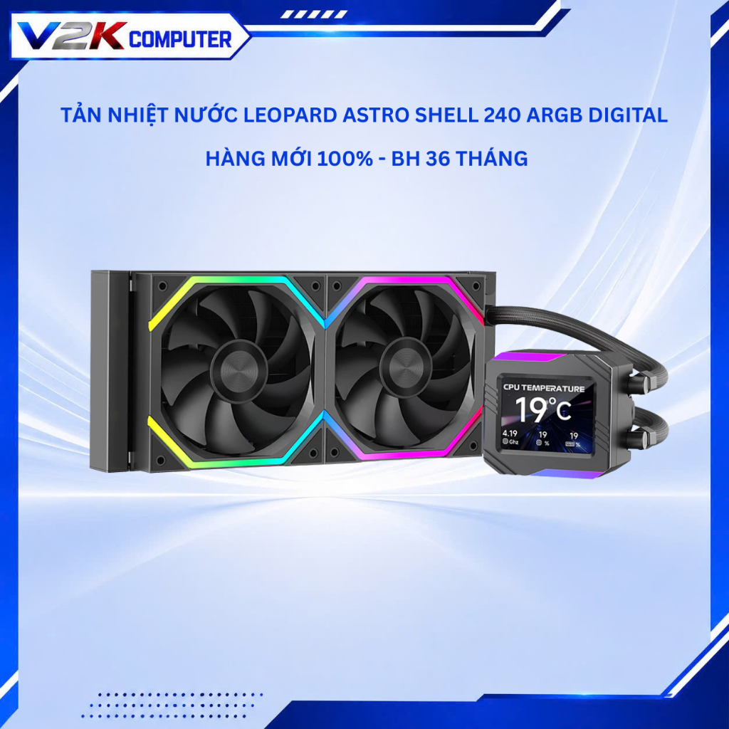 Tản Nhiệt Nước AIO Jungle Leopard Astro Shell 240 ARGB Digital LCD – Rad 240mm Cho PC Gaming.V2K