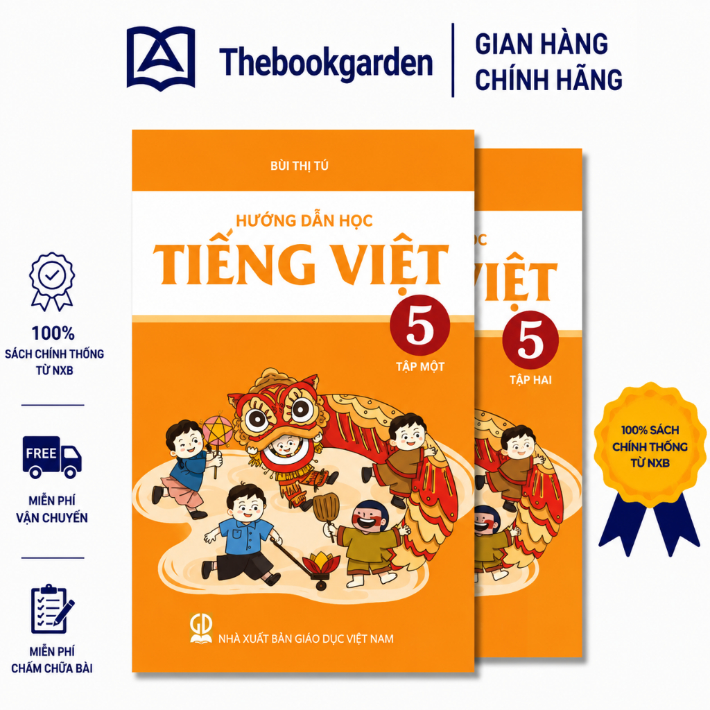Sách - Bộ Sách Hướng dẫn học Tiếng Việt lớp 5 chuẩn trường Archimedes ( bản mới nhất)