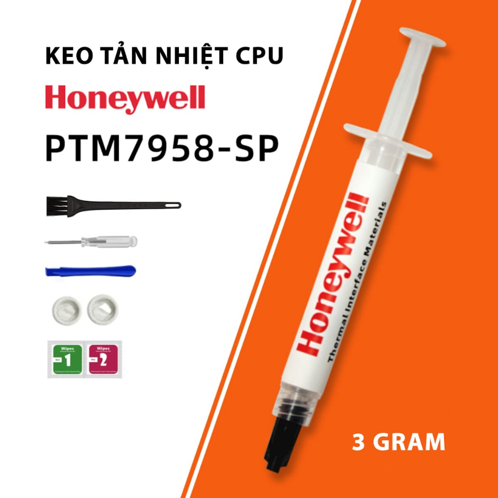 Keo tản nhiệt CPU Honeywell PTM7950-SP / PTM7958-SP 1gram 3gram Snowman MTG5 kem chuyên dụng cho Máy