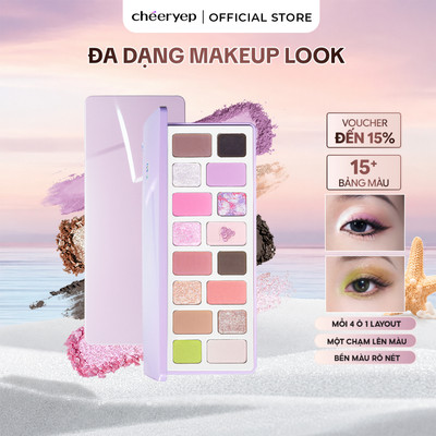 Bảng Phấn Mắt CHÉERYEP 16 Ô Đa Năng Phấn Mịn Lên Màu Chuẩn Nhũ Lấp Lánh Trang Điểm Nhiều Tông Màu
