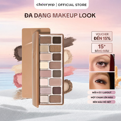 [KOL x CHÉERYEP] Bảng Phấn Mắt 16 Ô CHEERYEP Phấn Mịn Lên Màu Chuẩn Đa Dạng Phong Cách Trang Điểm